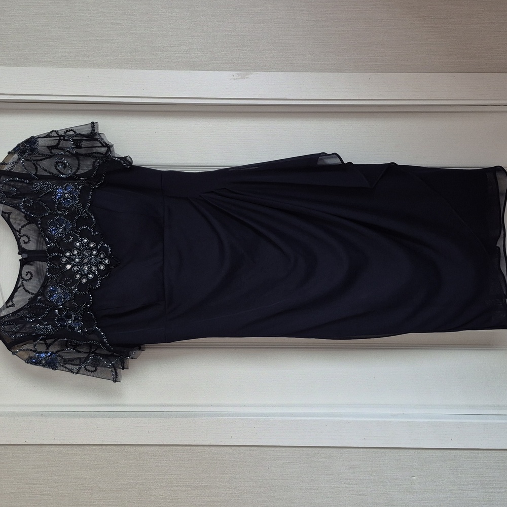 Navy blue Xscape dress from Dillard's size 8 worn once